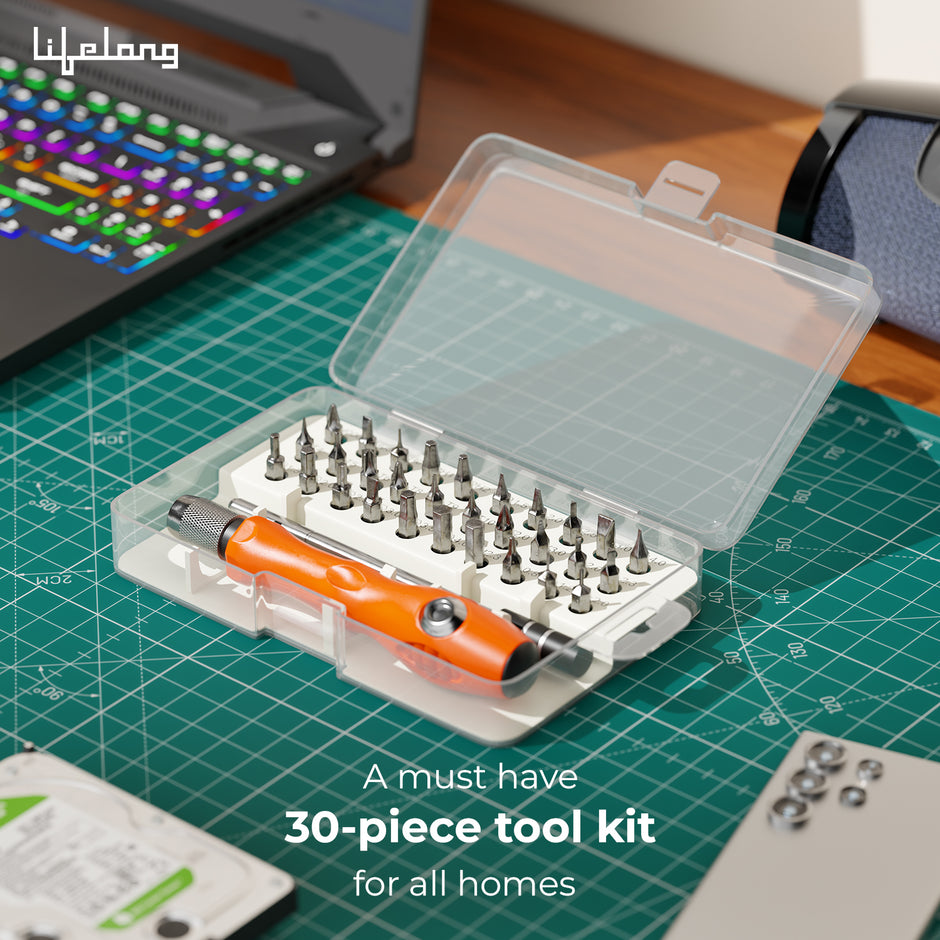 Lifelong 32-in-1 Precision Screwdriver Bits Set for Easy Repairs at Home