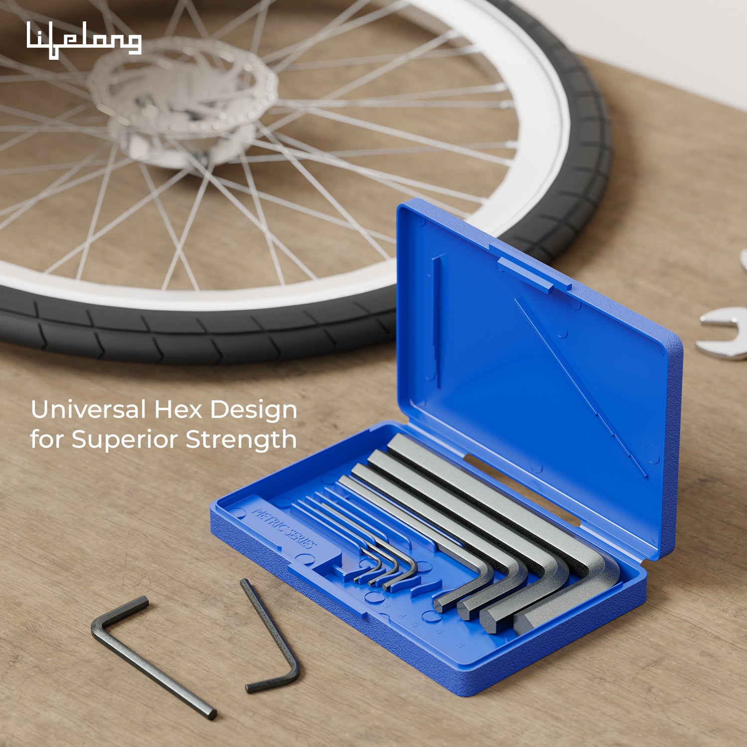 Lifelong 8-Piece Steel Hex Key Set for Home Repairs, DIY & Workshop Use