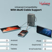 Lifelong Electronics 20000mAh 22.5W Fast Charging Power Bank | 3 Inputs (1 Built-in USB A Cable + 1 C + 1 Lightning Port) & 6 Outputs (3 Built-in Cables + 1 C + 2 A Port) | Small Pocket Size Powerbank