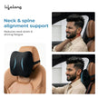 Lifelong Car Seat Cushion & Lumbar Support Combo | 100% Memory Foam Backrest, Headrest Neck Pillow for Driving, Sciatica & Tailbone Pain Relief | Ergonomic 3-in-1 Set, Adjustable Strap (LLCOM03)