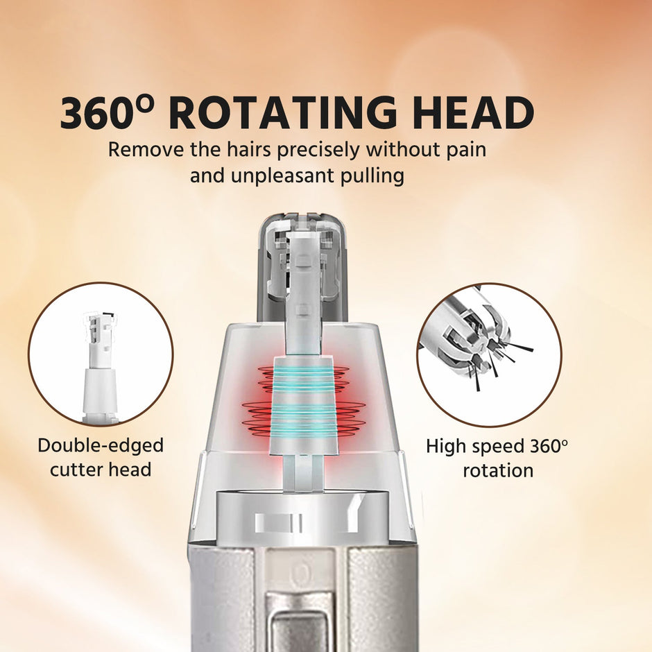 Lifelong LLPCM03 Rechargeable Nose & Ear Trimmer â€“ Cordless, Washable Tip, USB Charging