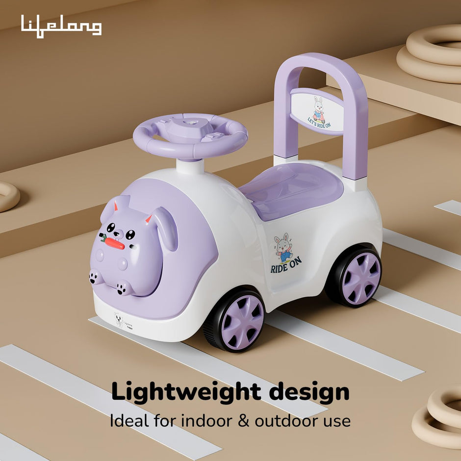 Cuppy Bunny Ride On Toy Car | Non Electric Push Ride for 1-3 Years