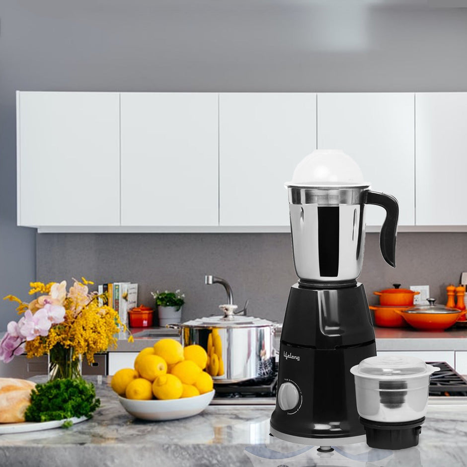 Lifelong LLMG93 Mixer Grinder with 2 Jars, 500W, Stainless Steel Blades, 1-Year Warranty