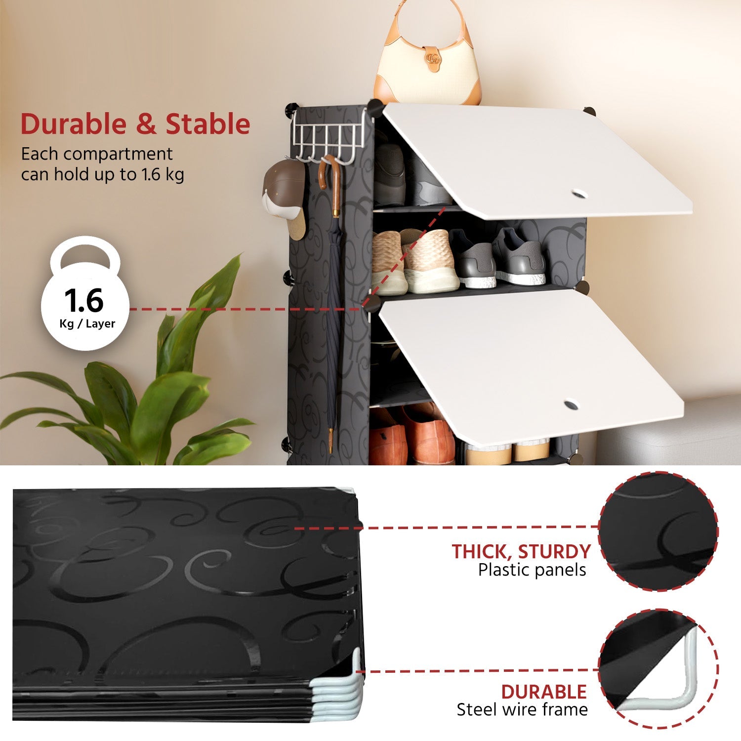 DIY Shoe Rack with Adjustable Height
