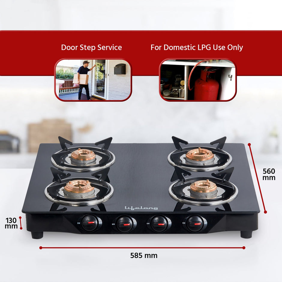 Lifelong LLGS27 4-Burner Gas Stove