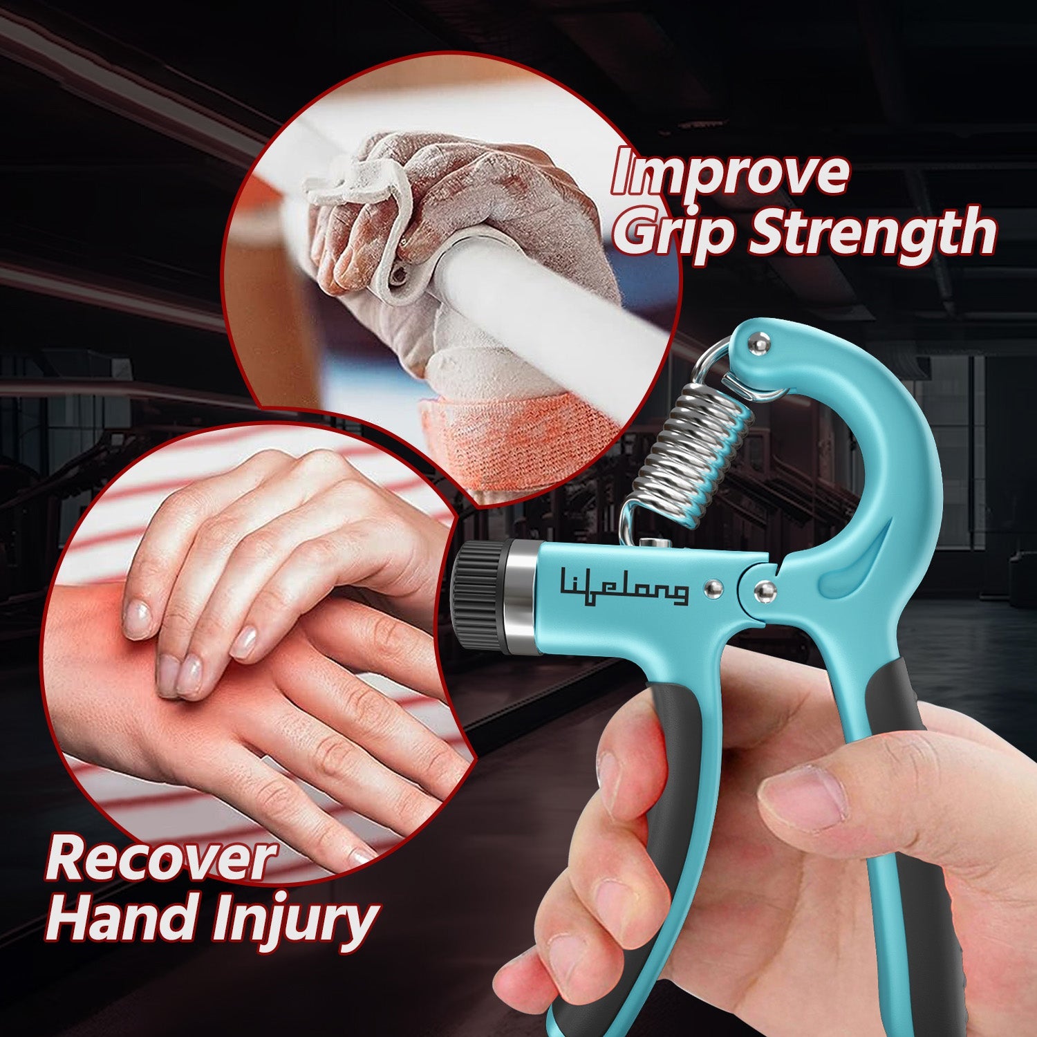 LLFAHG001 Adjustable Hand Grip Strengthener, Hand Gripper for Men & Women
