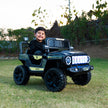 Lifelong 12V Ride-On Jeep Car for Kids – Army Green | Electric Battery Operated with Remote Control, Bluetooth Music, LED Lights, Seatbelt | Age1+ Years