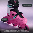 Lifelong Kids Inline Skates with Safety Gear, Adjustable Size (UK 4-7)