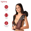 Lifelong Neck Massager with Electric Heat Therapy Neck, Shoulder and Back Massager for pain and stress relief, Brown (LLM297)