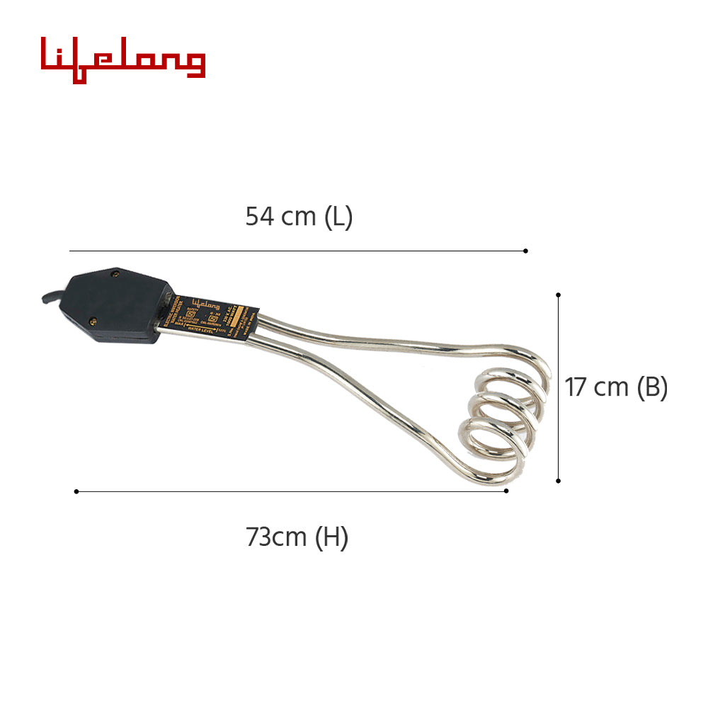 Infinia Plus 1500 W Immersion Rod Water Heater, Shock Proof with Copper Heating Element| Electric Rod, 1 Year Warranty