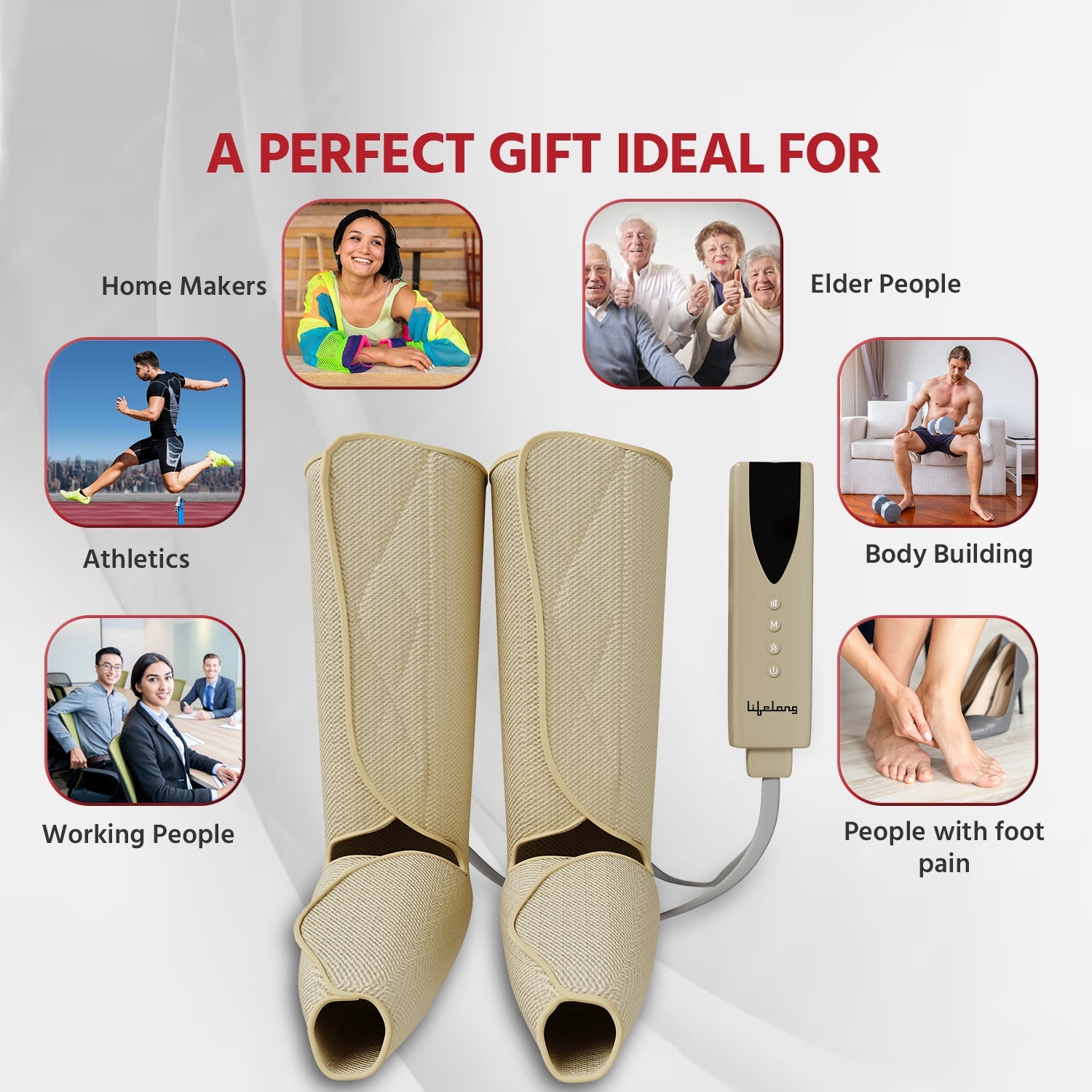 Rechargeable Air Pressure Massager with Heat