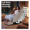 Lifelong Full Body Massage Chair with Recliner for Home & Office|SL Track & Back Heating| 3D Rollers for Pain Relief |16 Airbags, 5 Auto Programs, 3 Intensities, Foot Rollers, Zero Gravity, Bluetooth