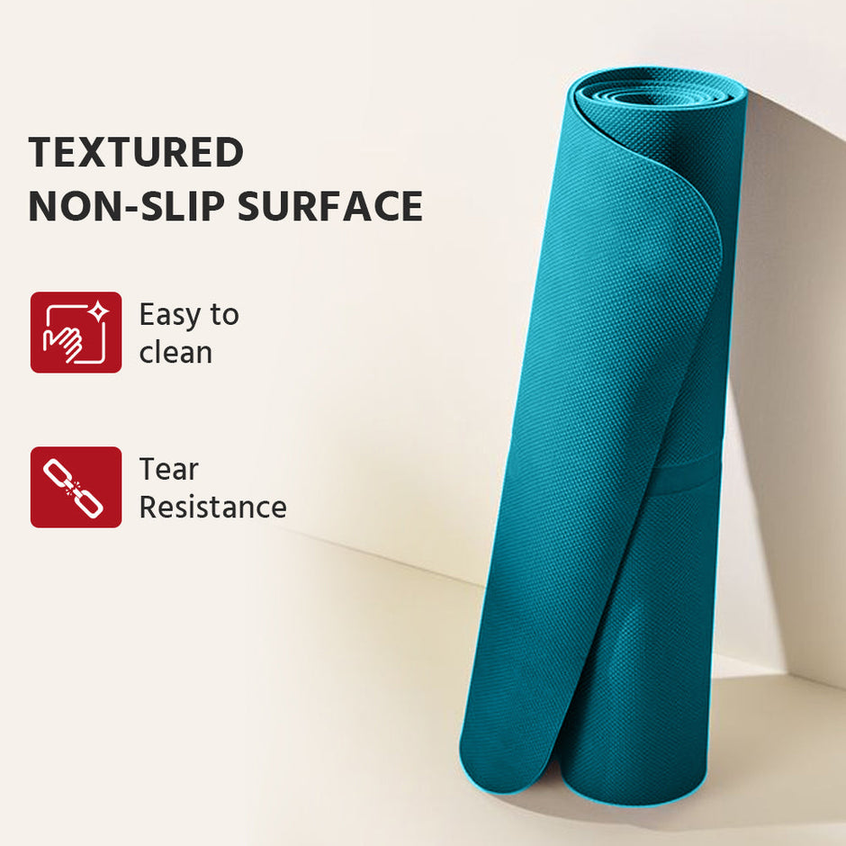 Lifelong Yoga mat for Women & Men EVA Material 10mm Sea Blue Anti Slip for Gym Workout