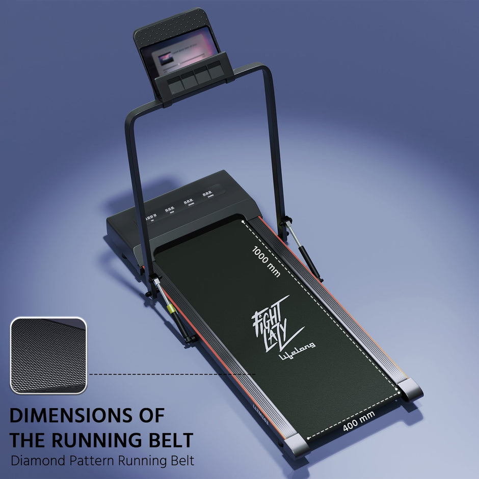 Lifelong Walking Treadmill | Foldable Design with LED Display, 2.5HP Motor