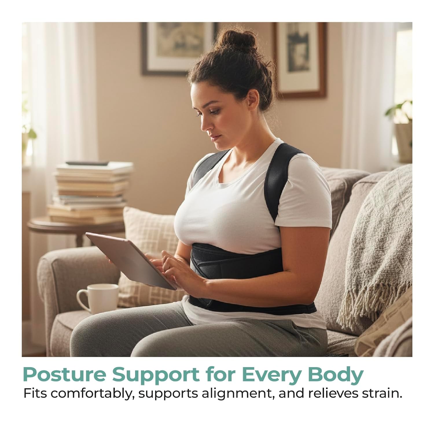 Lifelong Posture Corrector Belt for Men & Women |Free Size | LLOPC10