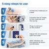Lifelong Anti-Decubitus 100-Bubble Air Mattress with Pump | Medical Grade PVC Inflatable Air Bed for Patients| Waterproof Anti Bedsore Air Mattress | 6-Min Inflation & Deflation Cycle| Home/Hospital