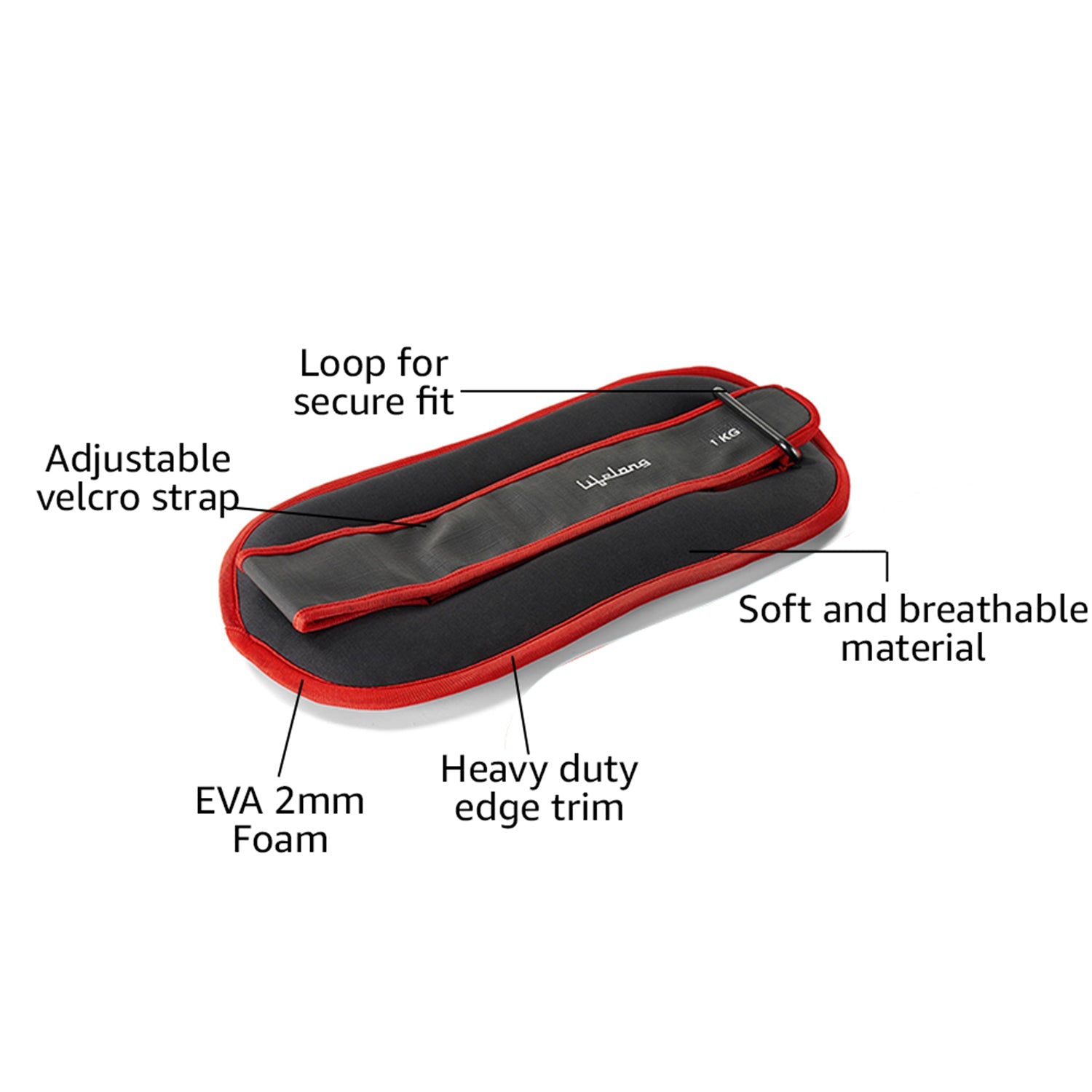 Adjustable Ankle Weight for Running, Jogging, Cycling, Sand Filled, for Both Men and Women, 1 Kg and 2 Kg (Pair)