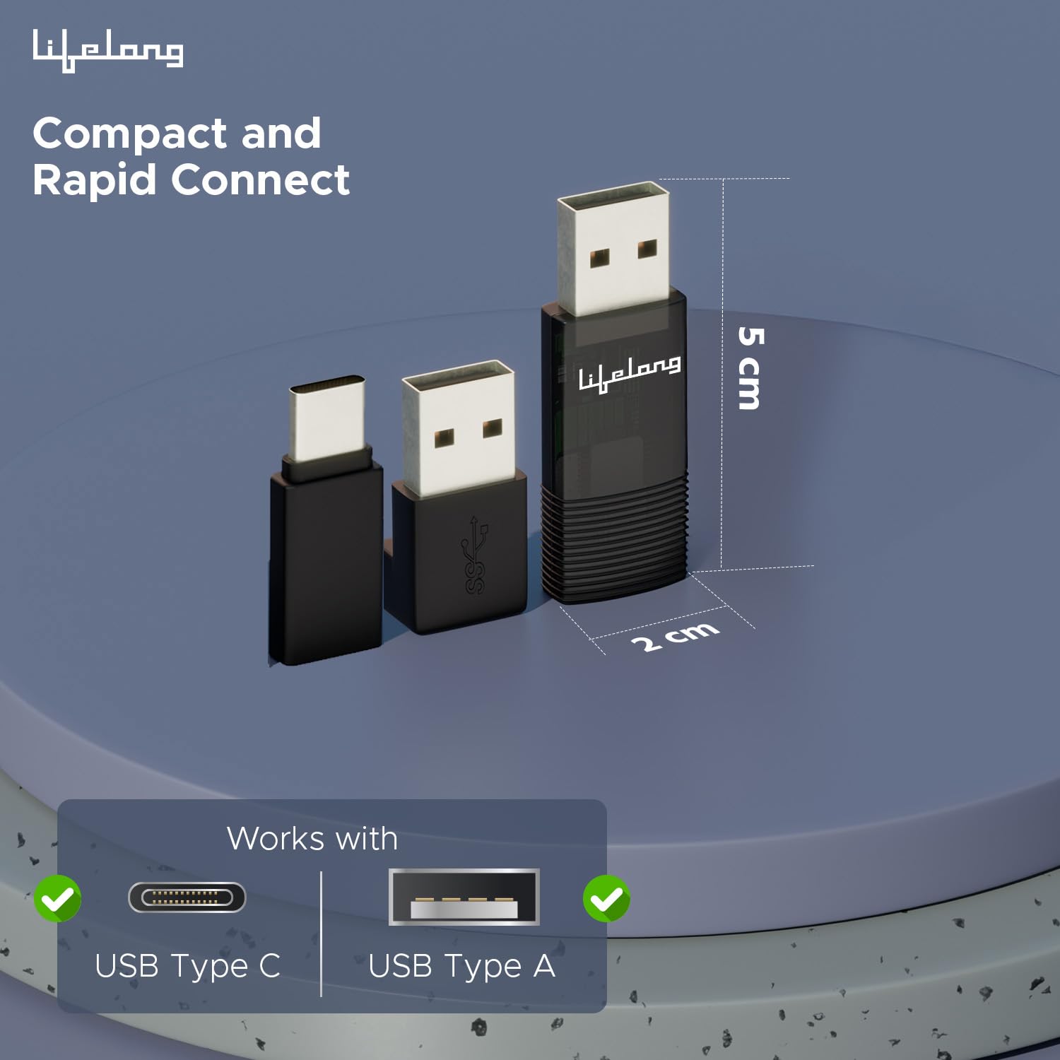 Wireless Android Auto Adapter | Compatible with Android | Stick Cast - Bluetooth & Wi-Fi (LLECA20)