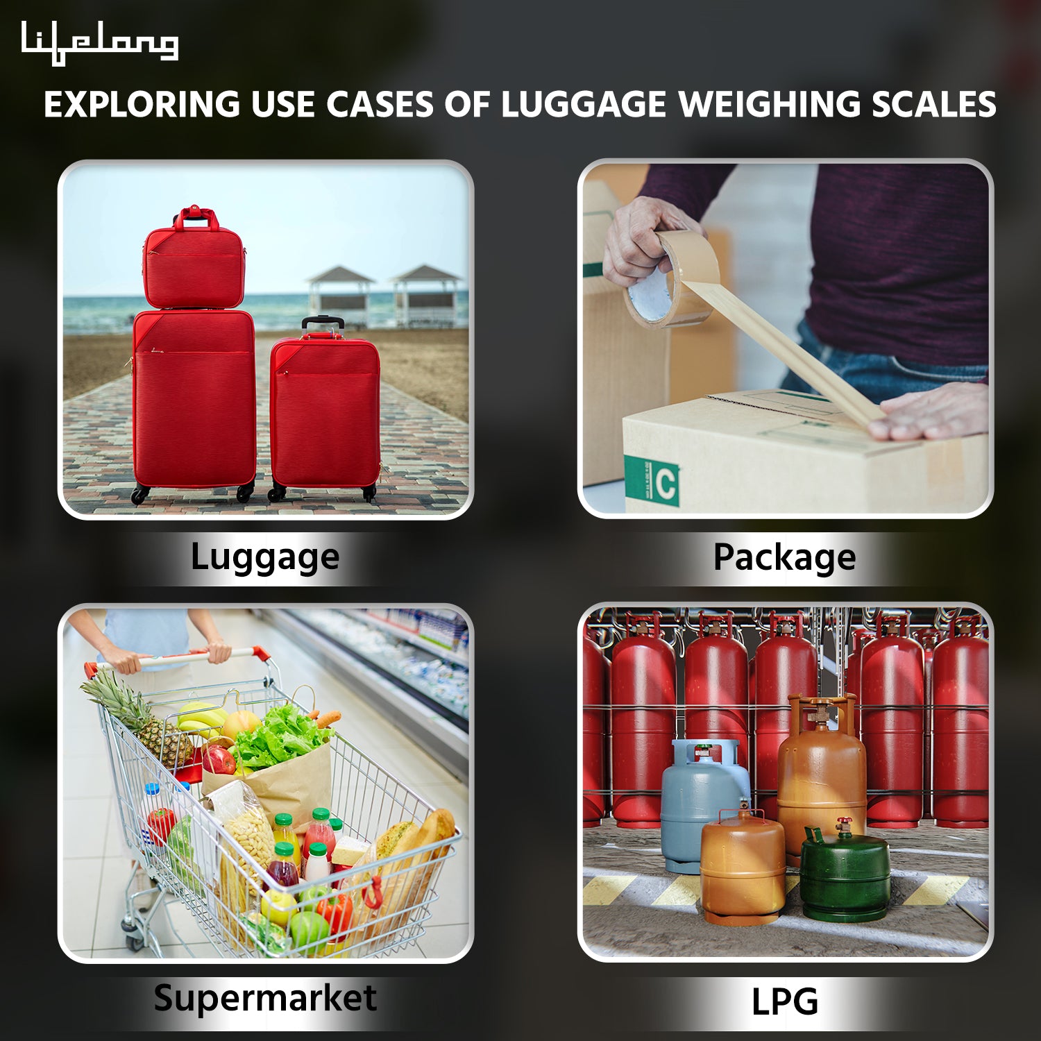 Lifelong Small Weight Machine for Home, Flights, Gas Cylinder, Shop, Travel | Portable Electric Digital Mini Hanging Weighing Scale|Weighing Machine for Luggage 50kg with LCD Display & Measuring Tape