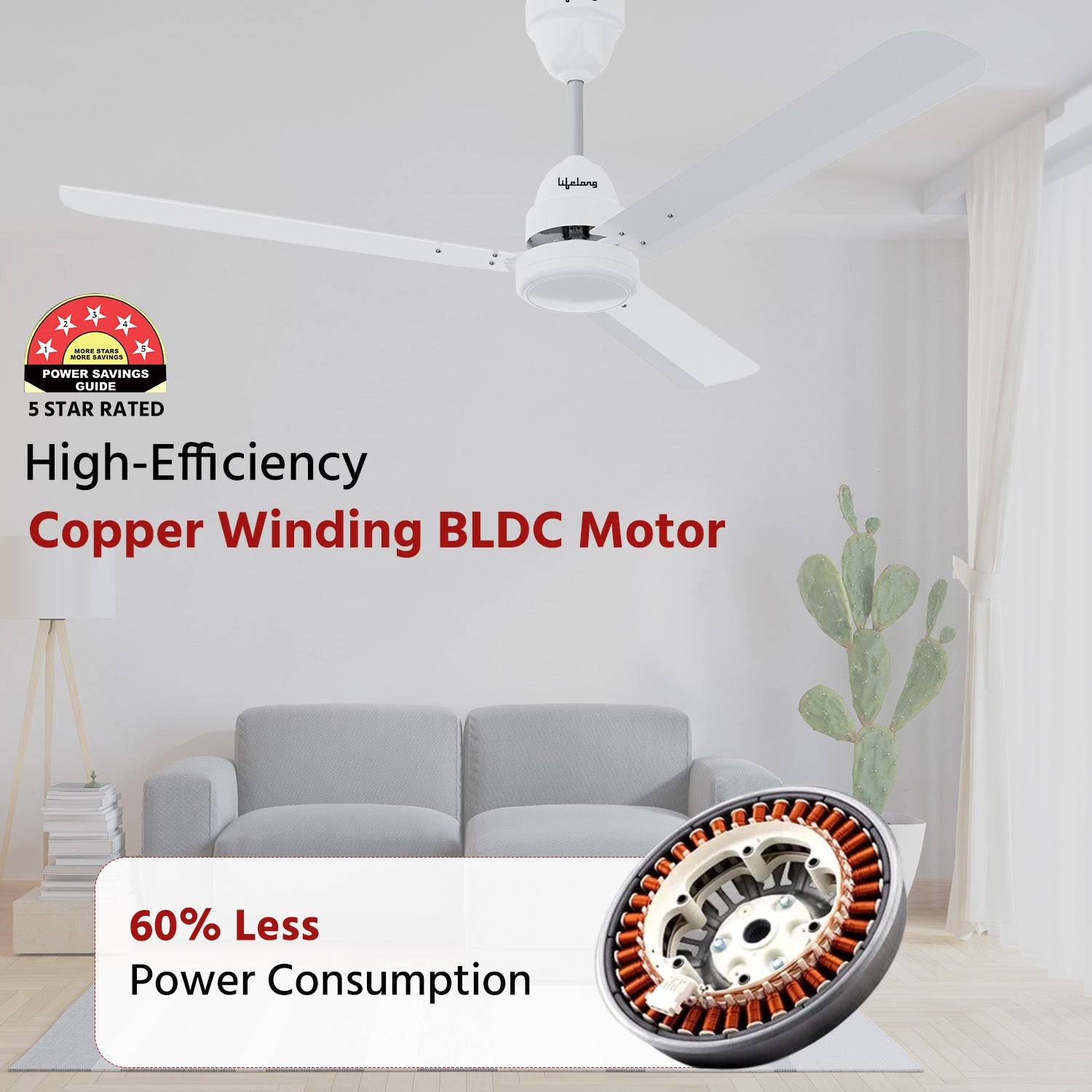 Ceiling Fan | Includes Remote & Accessories