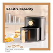 Lifelong 3.5L Small Air Fryer – Rapid Air Cooking, 90% Less Oil, 750W (Black)
