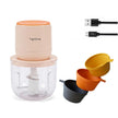Lifelong Rechargeable Electric Food Chopper with 3 Bowls
