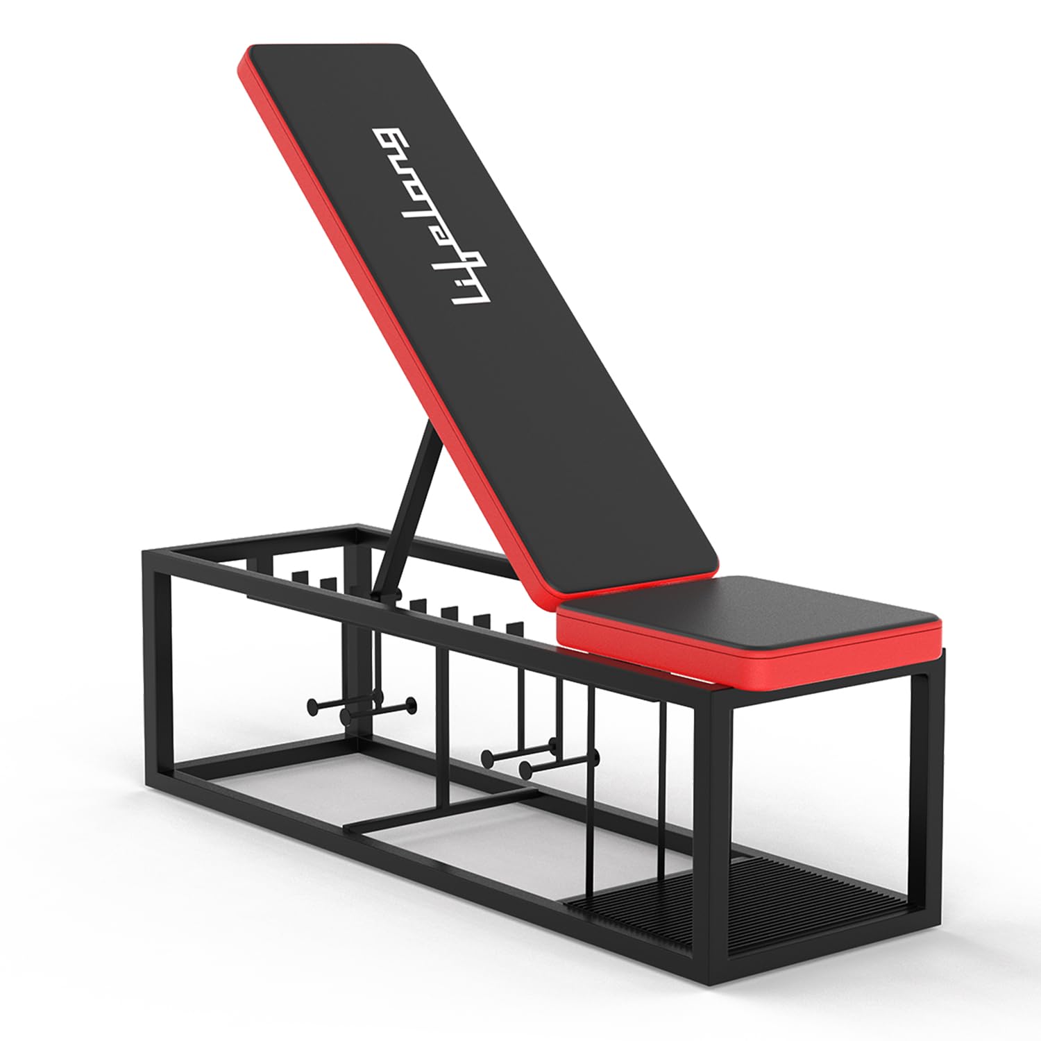 Lifelong Bench for Home Gym with Storage - Gym Bench for Home Workout - Incline/Decline Bench Press with 7 Adjustable Positions - Multi Gym Machine - Leg Press Machine -Tough Cold Rolled Steel 500kg