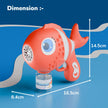 Lifelong Cuppy Rechargeable Clown Fish Bubble Gun with Lights & Bubble Solution