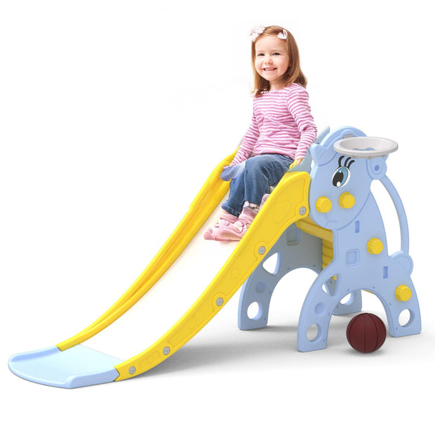 Lifelong Cuppy Unicorn Kids Slide with Basketball Hoop for Indoor & Outdoor Play