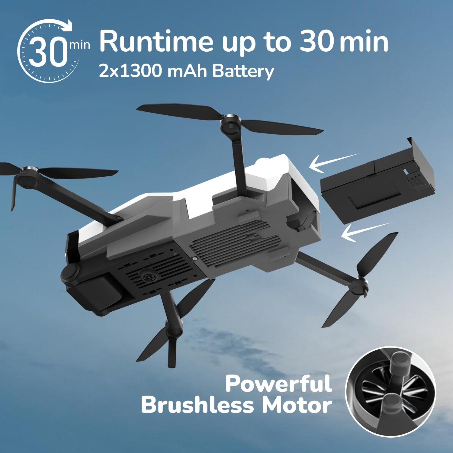 Lifelong Mini Drone with Camera & 30 Min Flight Time | Rechargeable RC Drone