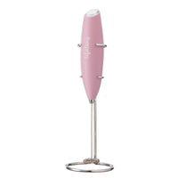 Lifelong Handheld Milk & Coffee Frother with Stand | 2AA Battery-Operated, Stainless-Steel Whisk | Foamer for Coffee, Cream, Matcha, Egg Beater | Portable Kitchen Appliance for Whipping & Mixing(Pink)