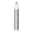 Lifelong Nose Hair Trimmer for Men & Women | Painless Battery-Operated Nose & Facial Hair Trimmer | Stainless Steel Blades | Easy-Clean | 40-Min Runtime (Silver)