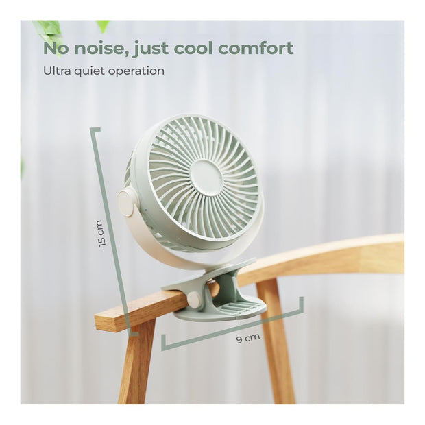 Lifelong Portable USB Fan with 3 Speeds | Up to 5-hours Battery Backup
