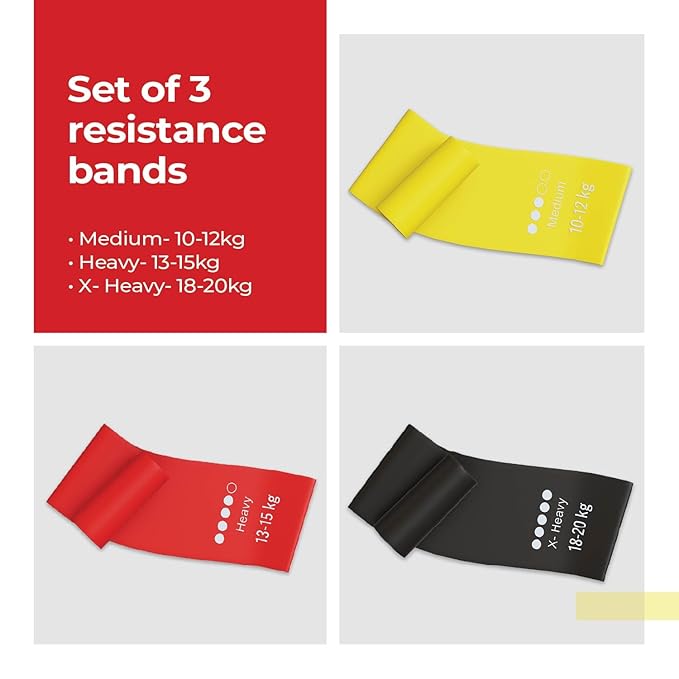 Mini Resistance Bands Set of 3 – Medium to Extra Heavy Strength (10–20kg)