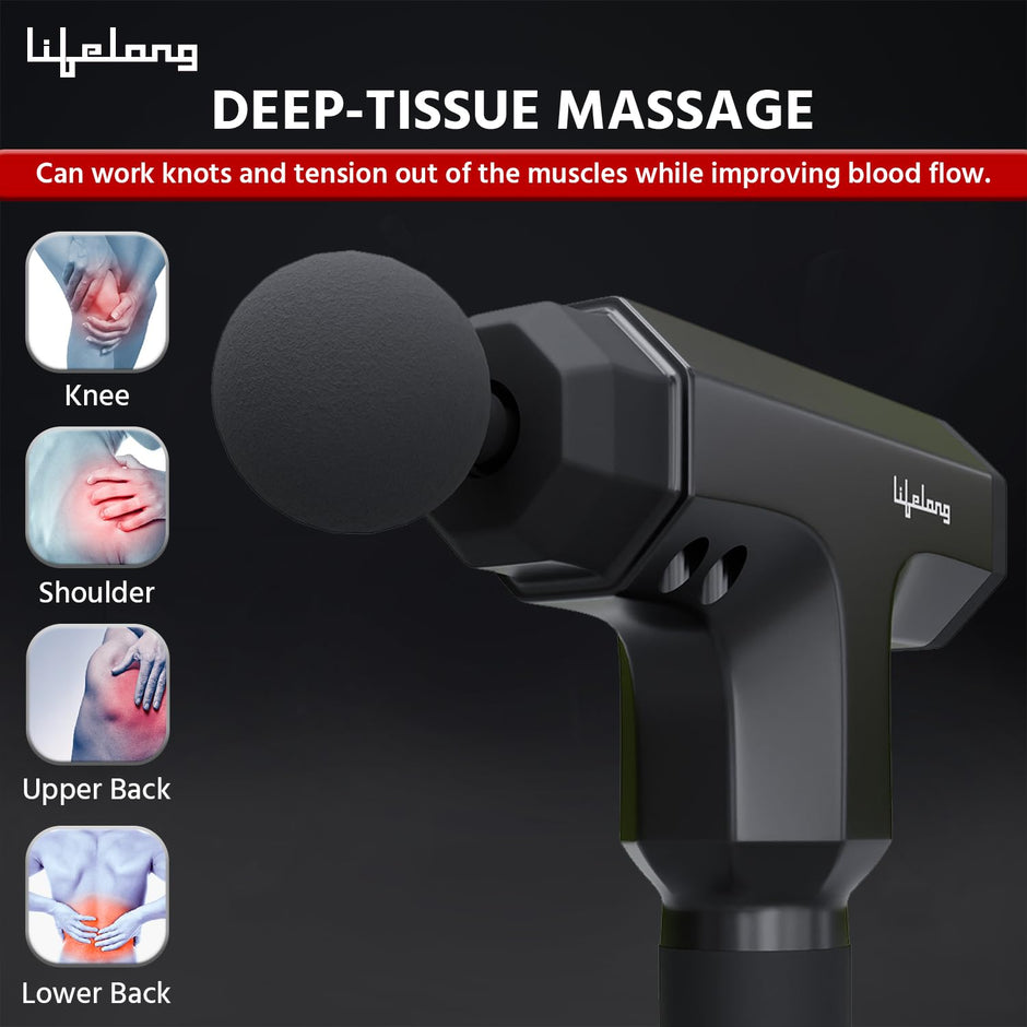 Lifelong Gun Massager For Pain Relief - Massage Gun Machine For Fully Body