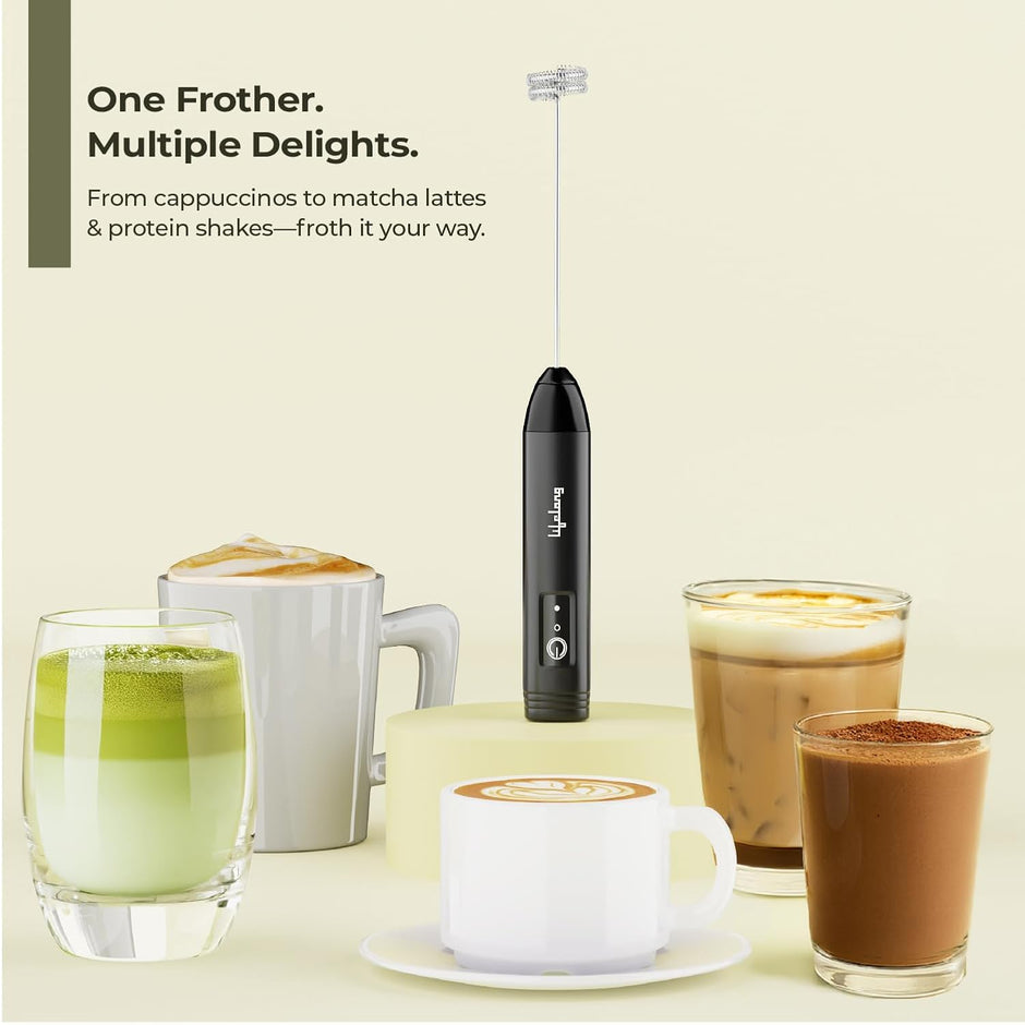 Lifelong Rechargeable Milk Frother and Beater with USB Type-C
