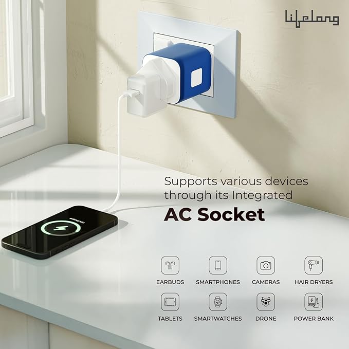 Lifelong 10A Universal Travel Adapter – 2500W All-in-One for 180+ Countries
