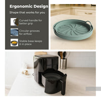 Lifelong Silicone Air Fryer Basket Tray with Ear Handles | Pack of 2