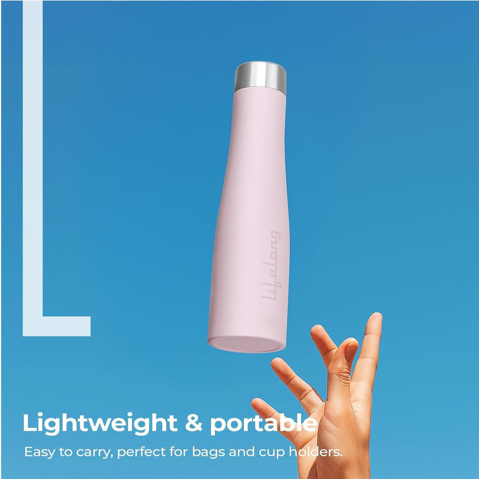 Lifelong Stainless Steel Water Bottle 900ml | Leak-Proof, Rust-Free, Odour-Free & Easy-to-Clean Bottles | Durable Travel, Gym, School & Office Water Bottles with Secure Cap (Pack of 3) Almond Birch, Blush Pink, Glacier