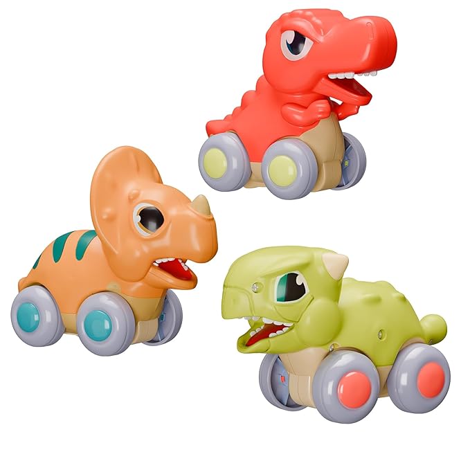 Cuppy Push & Go Dinosaur Cars – Pack of 3 Friction Toys for Kids (1+ Year)