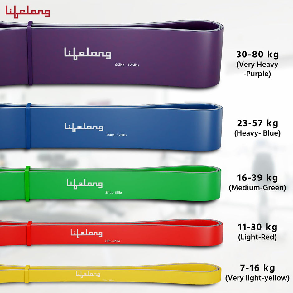 Lifelong Natural Rubber Resistance Band for Workout | 7 to 16 KG: Extra Light