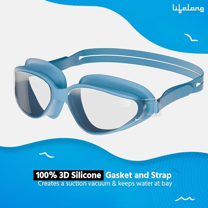 Lifelong Swimming Goggles – UV Protection, Anti-Fog Glasses with Adjustable Strap