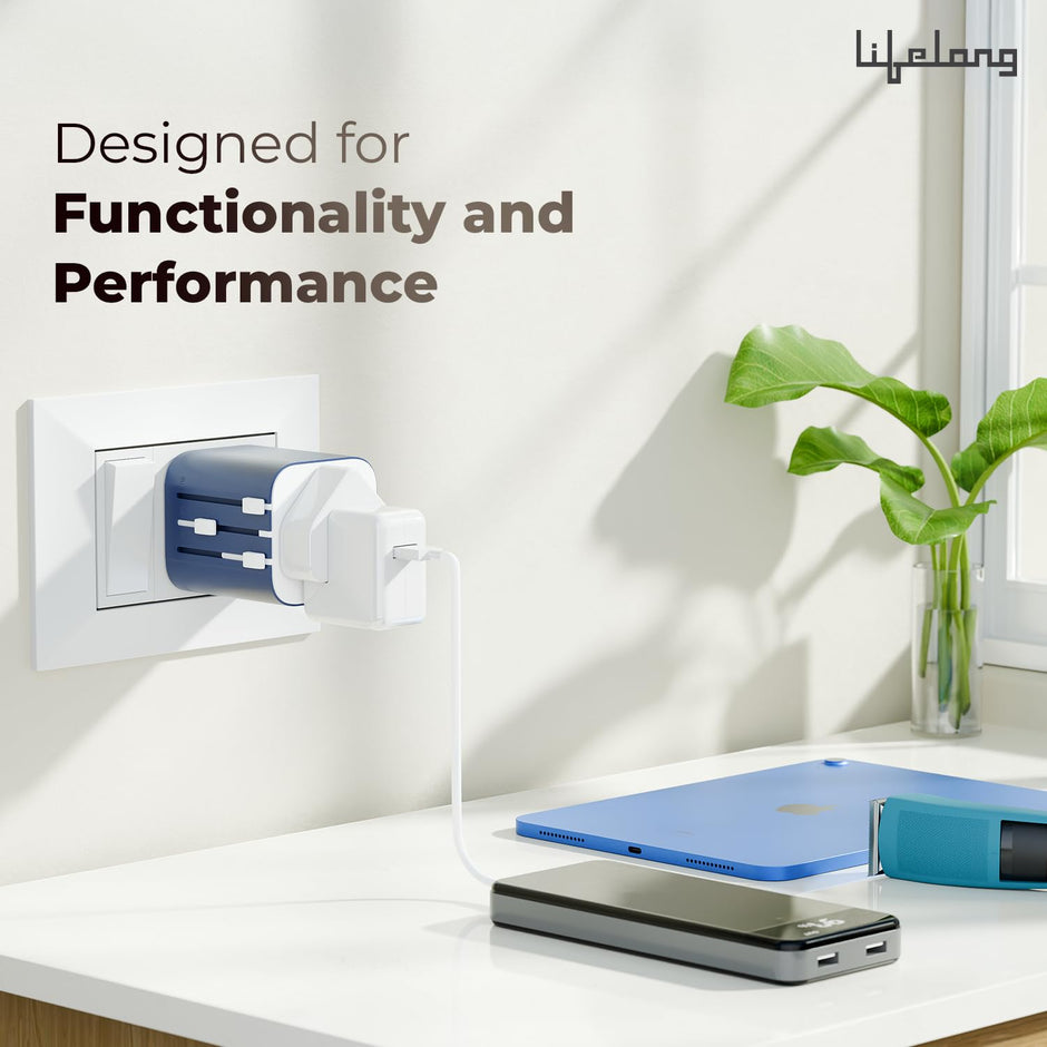 Lifelong 10A Universal Travel Adapter – 2500W All-in-One for 180+ Countries