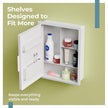 Lifelong Wall-Mounted Bathroom Cabinet with Mirror Door & 3-Tier Shelves