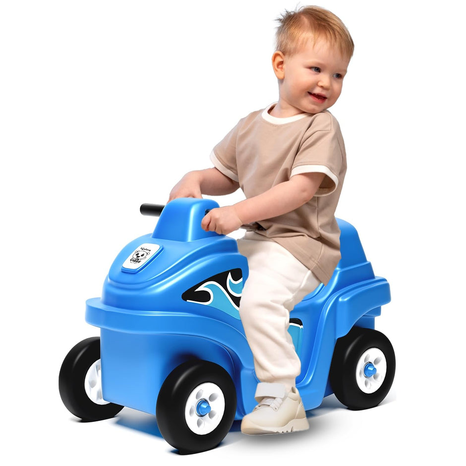 Lifelong Cuppy Coaster Ride-On Car for Kids | 4-Wheel Push Car for Toddlers 1+ Years | Durable, Safe & Fun Indoor-Outdoor Toy Car (35kg Capacity, Blue)