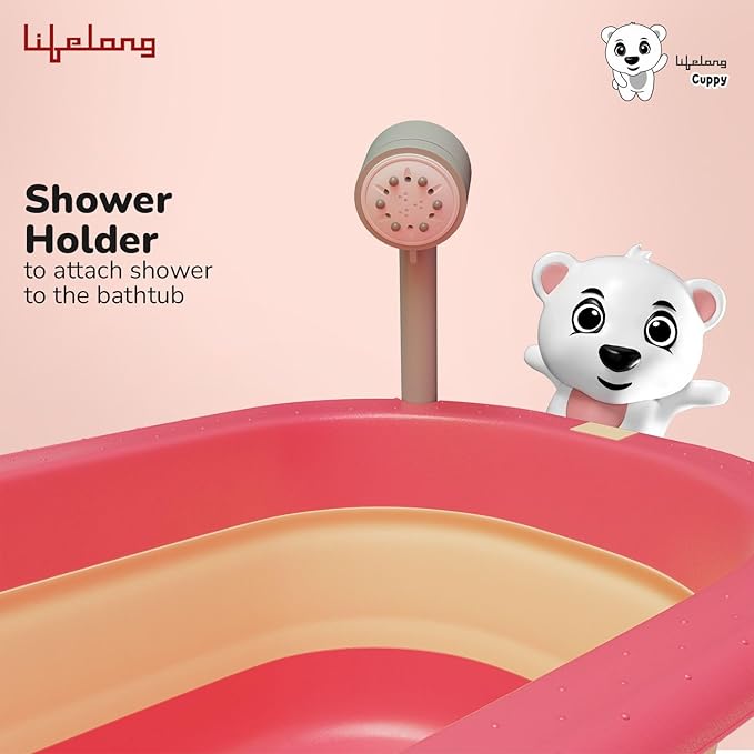 Lifelong Cuppy Baby Bath Tub – Foldable, Anti-Skid, BPA-Free Tub for 0–3 Years