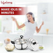 Lifelong Stainless Steel Idli Cooker – 3 Plate Idli Maker (Makes 12 Idlis), Induction & Gas Stove Compatible
