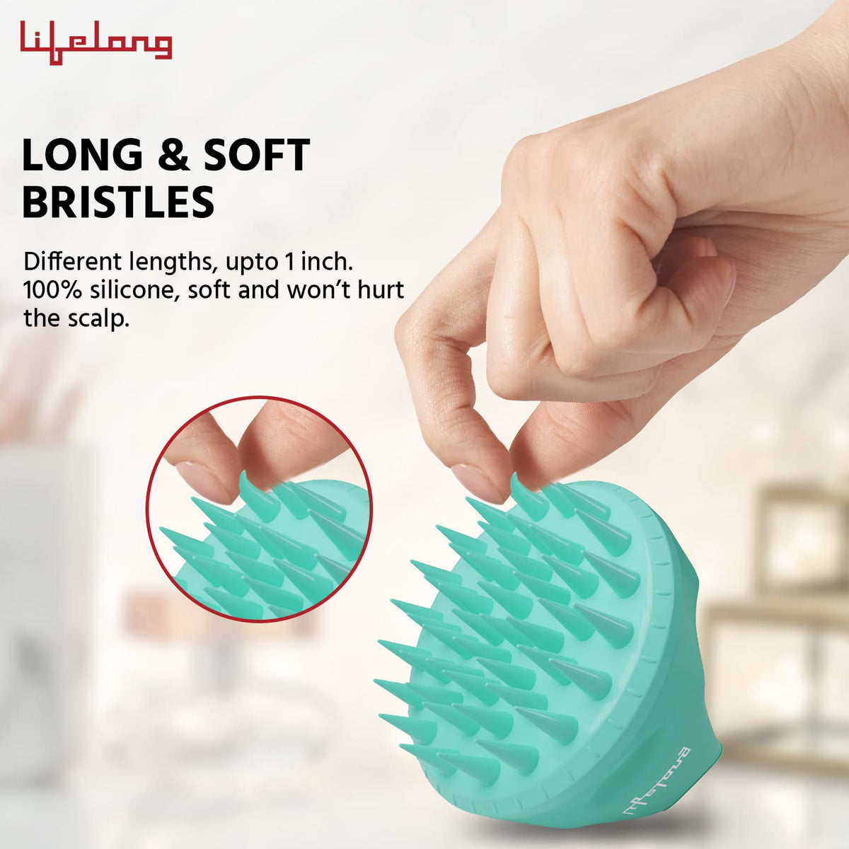 Silicone Scalp Massager Shampoo Brush with Body Scrubber