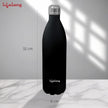 Lifelong Thermosteel Flask 1000 ml Stainless Steel | Soft Touch | Water Bottle 24 Hours Hot & Cold | Double Wall Vacuum Insulated | Leakproof, Rust Free | Ideal for Office & Travel (Black, LLVF008) Black 1000 ml
