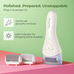 Lifelong Electric Callus Remover for Feet | Rechargeable Foot Scrubber with 3 Roller Heads, 2 Speeds & Waterproof Pedicure Machine